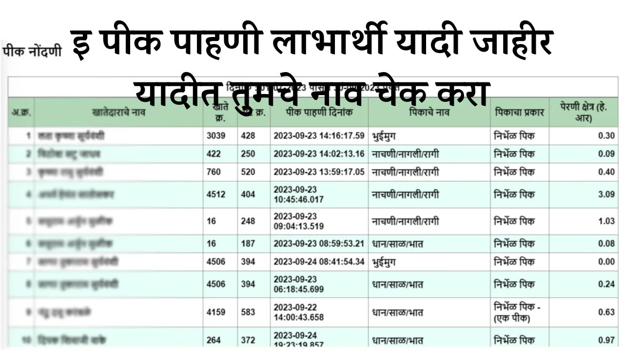 e-pik pahani list 2024